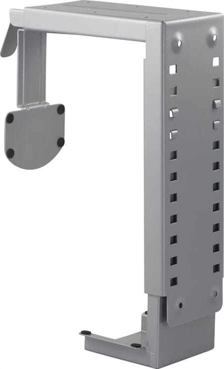 PC holder for montering under bord/vägg-montering, silver