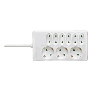 Power strip with 9 sockets, 1,5m cable,