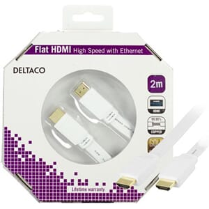 HDMI-kabel, w/Ethernet, 19-pin ha-ha, 4K