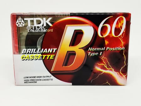 TDK B60 kasett, tom 60 min, Normal Type I
