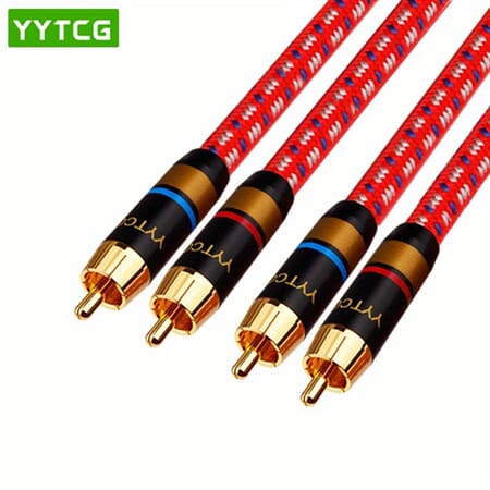YYTCG 2 x RCA kabel, han/han, 75cm, RØD