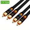 YYTCG 2 x RCA kabel, han/han, 75cm, SORT