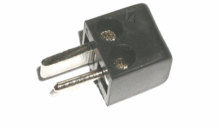 DIN 2-pin høyttalerplugg, liten type, 2-pk, Sort