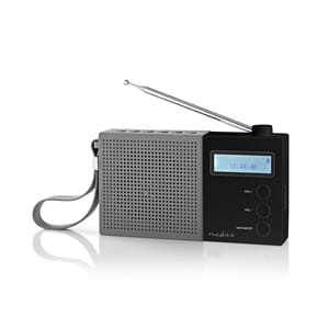 Digital DAB + radio | 4,5 W | FM | Klokke og alarm | Grå/Sor