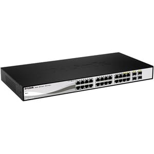 D-Link switch, 24x10/100/1000Mbps, Layer2, 4xSFP