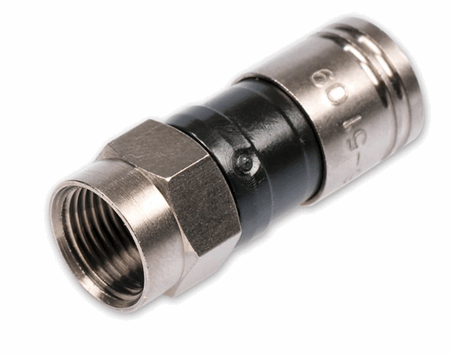 F-connector kompresjonsplugg, 7mm, EX6-51/83 SVART
