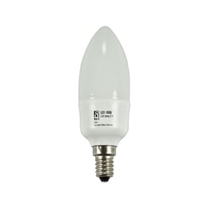 LED-lampe,E14,varmhvitt lys, 1,5W,230V,100Lm,2600-2800K,kron