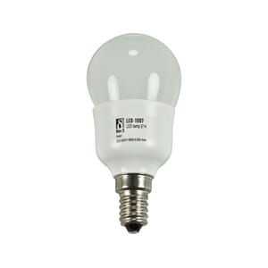 LED-lampe,E14,varmhvitt lys,1,5W,230V,100Lm,2600-2800K,kule
